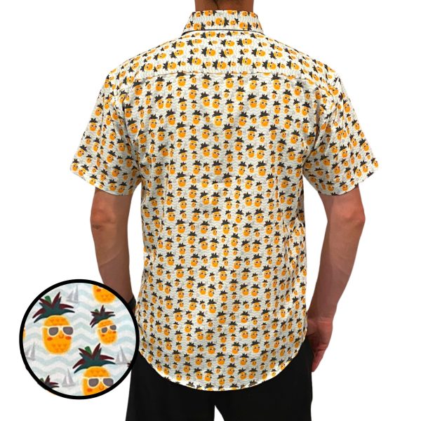 Men's Hawaiian Shirt - The Pineapple King Print Polyester Tropical Summer Shirt - Image 3