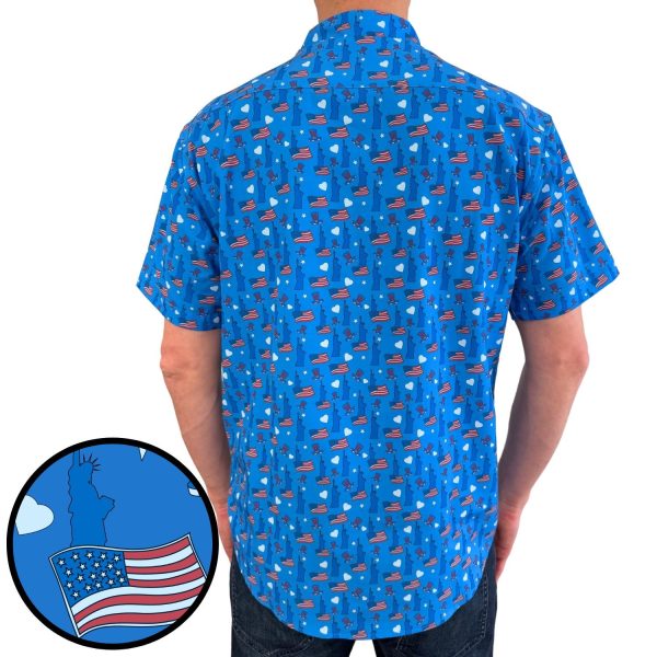 Men's Hawaiian Shirt - Proud American Print Polyester Casual Summer Shirt - Image 4