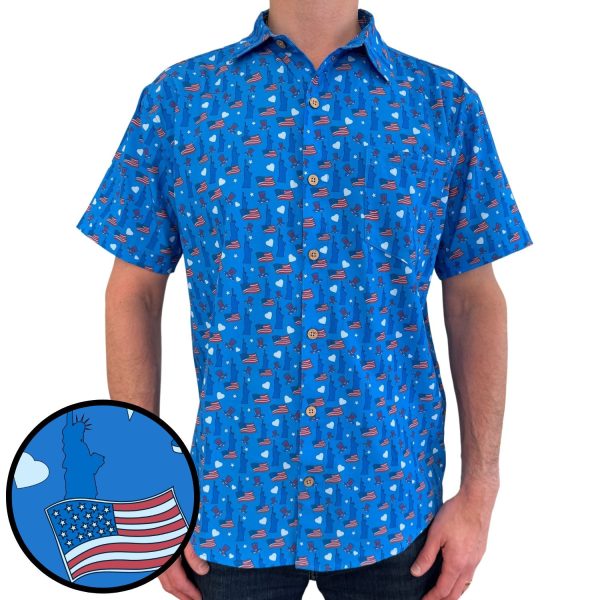 Men's Hawaiian Shirt - Proud American Print Polyester Casual Summer Shirt - Image 2