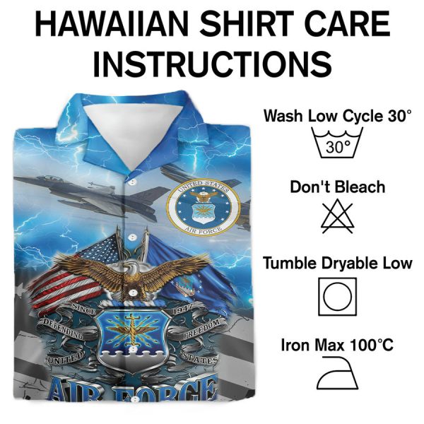 Proudly served united states air force Hawaiian Shirt - Image 3