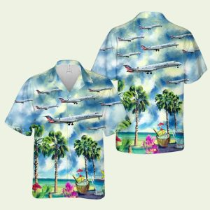 Psa Airlines Bombardier Hawaiian Shirt