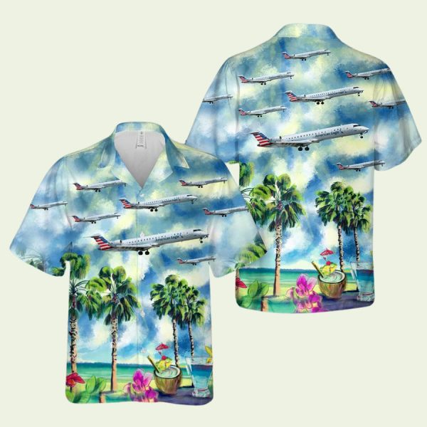 Psa Airlines Bombardier Hawaiian Shirt