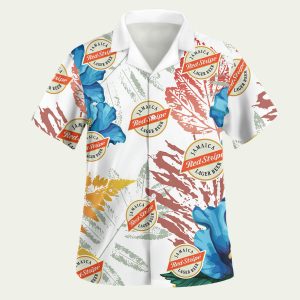 Red Stripe Beer Hawaiian Shirt