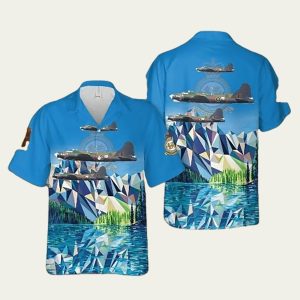 Royal Air Force Fortress B Kj117 No 223 Tropical Hawaiian Shirt