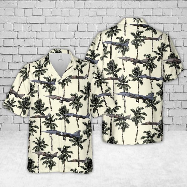 Royal Air Force Jaguar Hawaiian Shirt for Men - Military Aircraft Design & Tropical Vibes, Perfect for Aviation Lovers