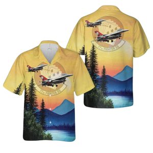 The US Air Force 77Th Fighter Squadron F16Cm Hawaiian Shirt