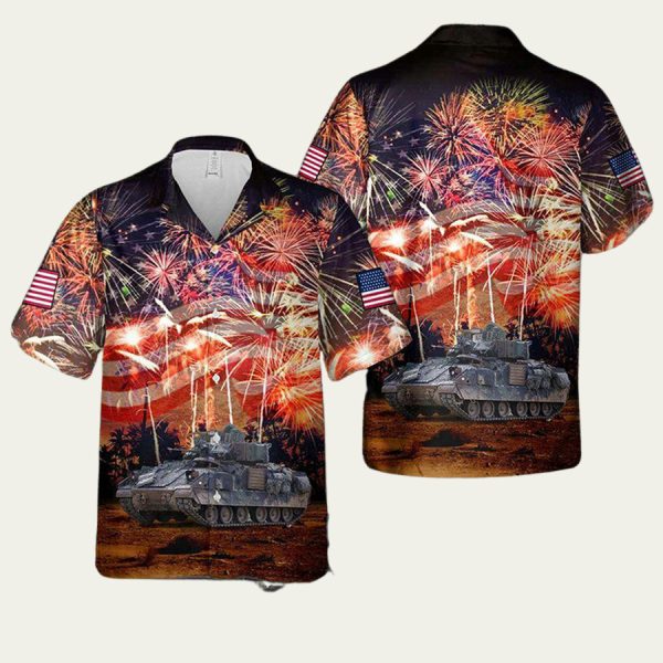 The Us Army M3 Bradley Of Alpha Company 3Rd Battalion 69Th Armor Regit Wore A Hawaiian Shirt