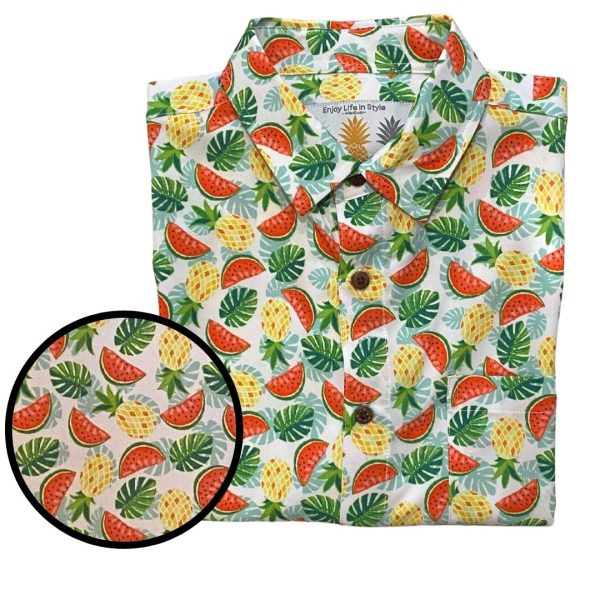 Men's Hawaiian Shirt - Waist Management Print Polyester Casual Summer Shirt