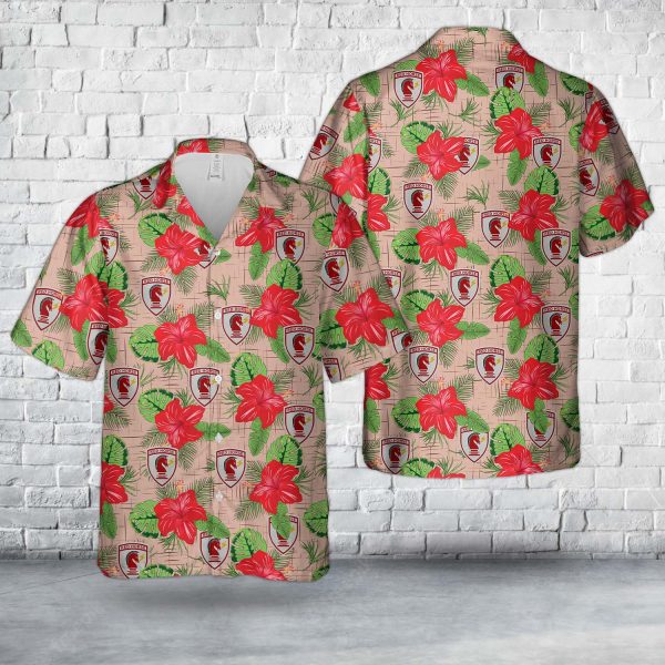 U.S. Air Force Civil Engineer RED HORSE Hawaiian Shirt for Men - Military Design & Tropical Vibes, Perfect for Aviation and Military Fans