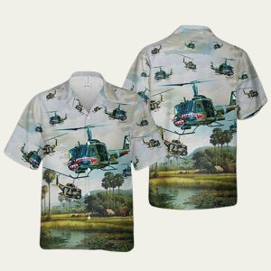 Uh1 Iroquois Huey Us Army Hawaiian Shirt