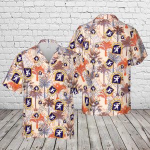 U.S. Air Force Security Forces SF Hawaiian Shirt for Men - Military Law Enforcement & Tropical Design, Perfect for Aviation Enthusiasts