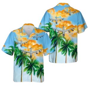Us Air Force 307Th Bomb Wing Boeing B 52H Stratofortress Hawaiian Shirt