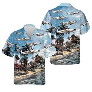 Us Air Force 318Th Special Operations Squadron Pilatus U 28A Hawaiian Shirt