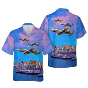 Us Air Force 354Th Fighter Squadron Fairchild Republic A 10A Thunderbolt Ii 78 0670 Hawaiian Shirt