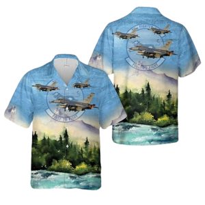 Us Air Force 35Th Fighter Squadron F 16C Fighting Falcon Hawaiian Shirt