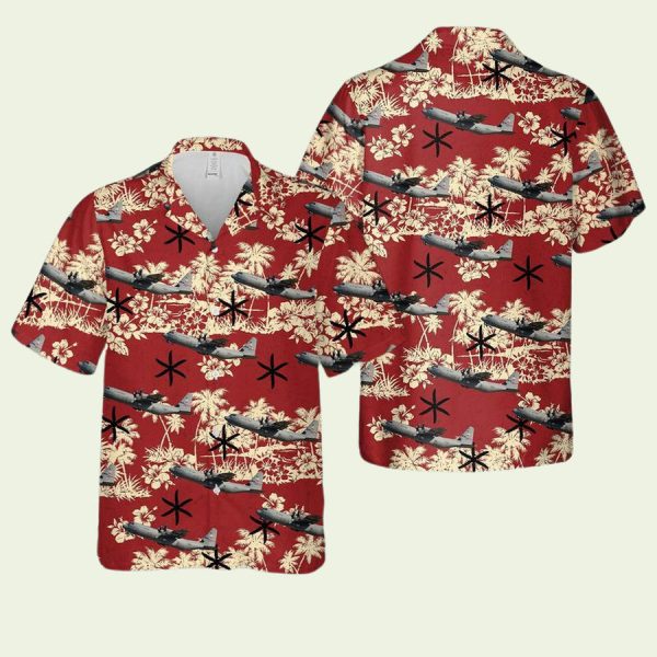 Us Air Force 39Th Airlift Squadron Lockheed Super Hercules Hawaiian Shirt