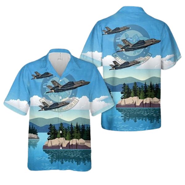 Us Air Force 422D Test And Evaluation Squadron Lockheed Martin F 35A Lightning Ii 10 5020 Hawaiian Shirt