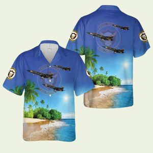 Us Air Force Fighter Squadron The Grim Reapers General Dynamics Aardvark Hawaiian Shirt