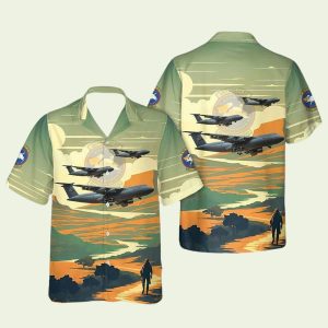 Us Air Force 68Th Airlift Squadron Lockheed Galaxy Hawaiian Shirt