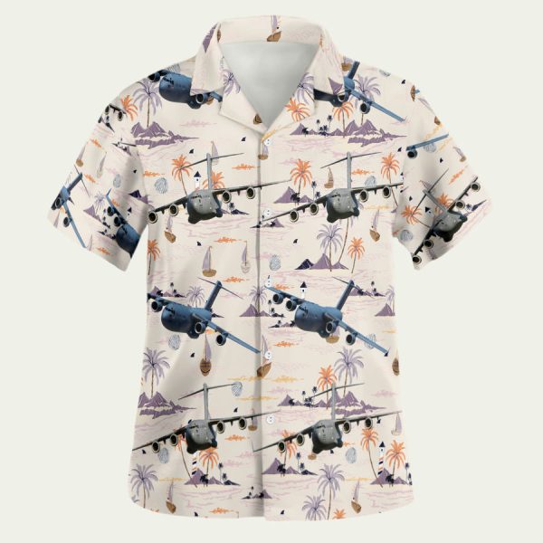 US Air Force Boeing C17 Globemaster Hawaiian Shirt