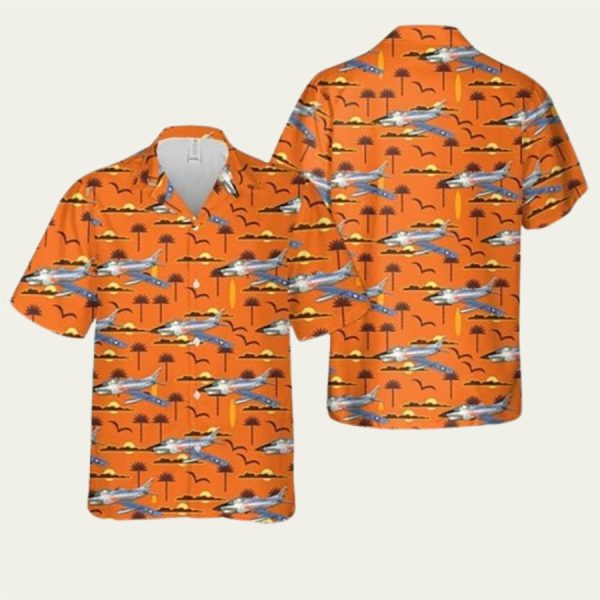 Us Air Force Fiat G91 Fu863 Dennis The Menace Hawaiian Shirt