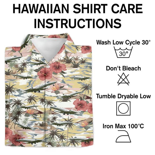 US Air Force Learjet 35 Hawaiian Shirt - Image 3