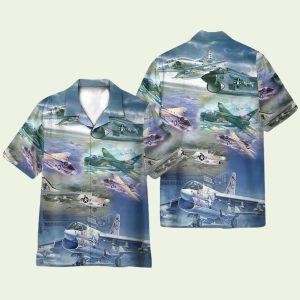 Us Air Force Ltv A7 Corsair Ii Hawaiian Shirt