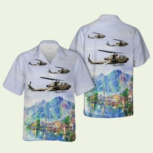 Us Army Bell Ah 1F Cobra Hawaiian Shirt