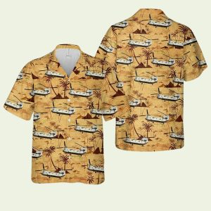 Us Army Boeing Chinook Coconut Palm Tree Hawaiian Shirt