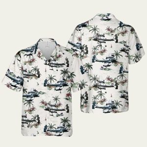 Us Army Grumman Ov1 Mohawk Hawaiian Shirt
