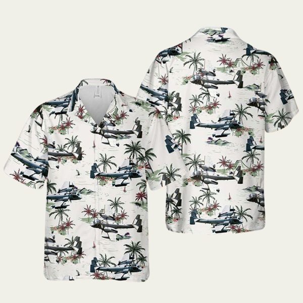 Us Army Grumman Ov1 Mohawk Hawaiian Shirt