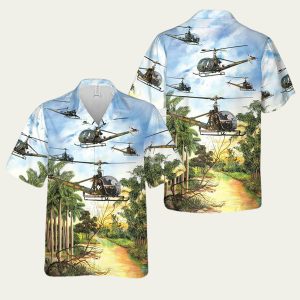 Us Army Hiller Oh 23 Raven Hawaiian Shirt