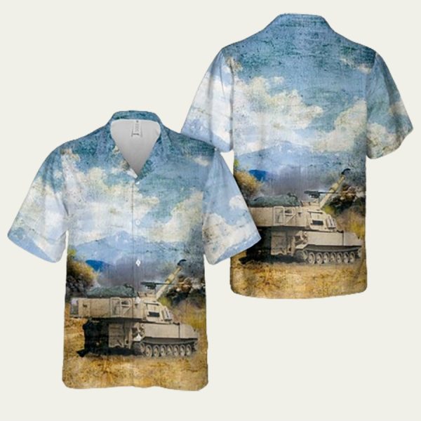 Us Army M109A6 Paladin From The 1 84Th Field Artillery Hawaiian Shirt