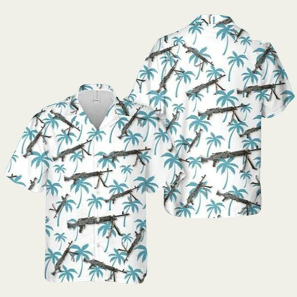 Us Army M240B Machine Gun Hawaiian Shirt