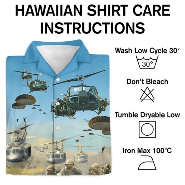 Us Army Parachute Hawaiian Shirt - Image 3