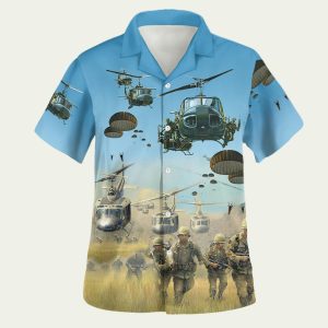 Us Army Parachute Hawaiian Shirt