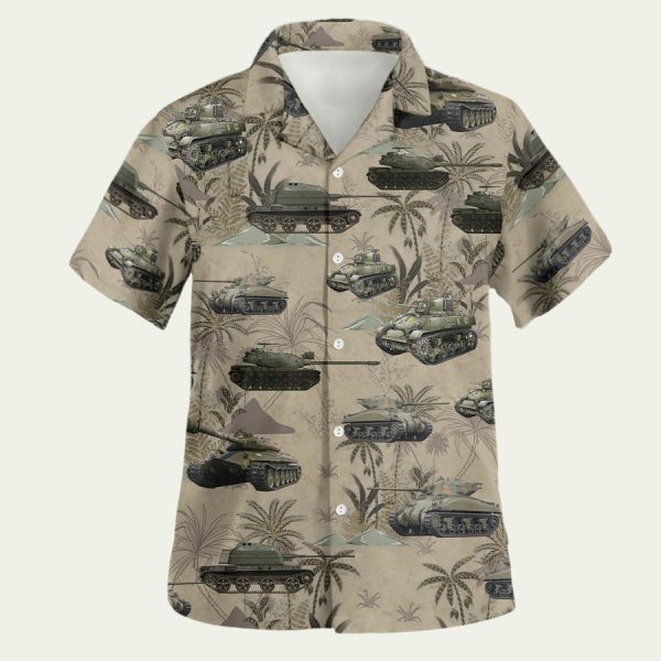 US Army Tanks WWII Hawaiian Shirt