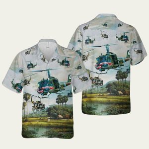 Us Army Uh1 Iroquois Huey Hawaiian Shirt