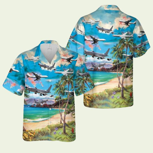 Us Navy Boeing E6 Mercury Hawaiian Shirt