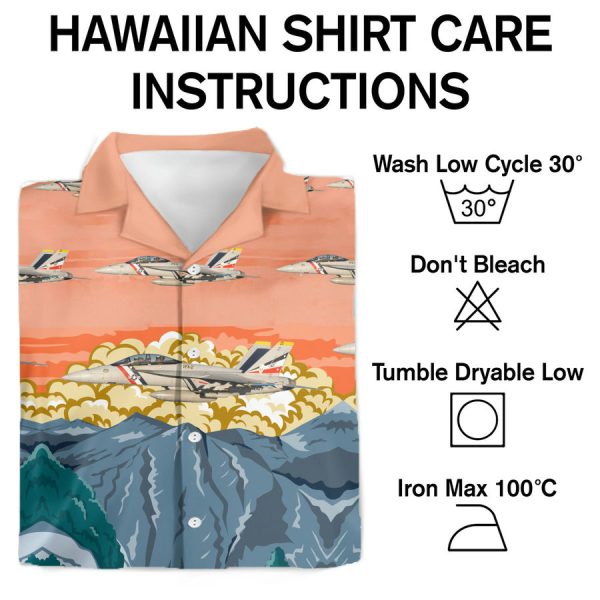 US Navy FA 18F Super Hornet Bounty Hunters Hawaiian Shirt - Image 3