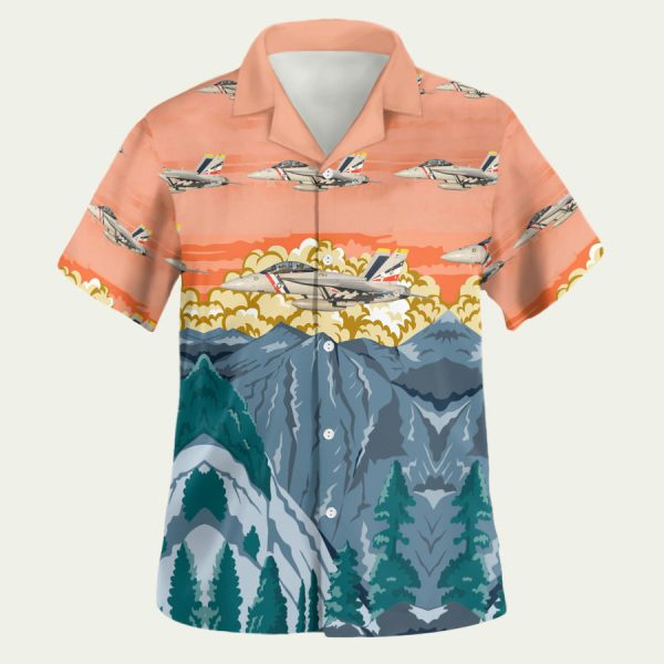 US Navy FA 18F Super Hornet Bounty Hunters Hawaiian Shirt