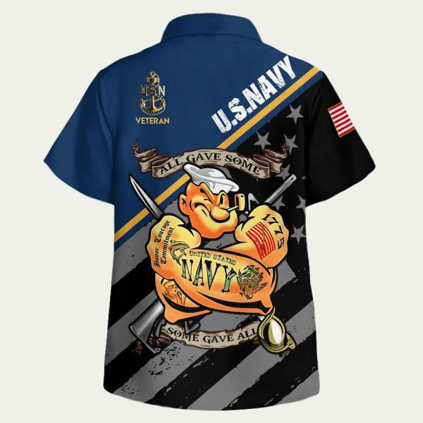 US navy Popeye veteran All Gave Some Some Gave All Hawaiian Shirt - Image 2