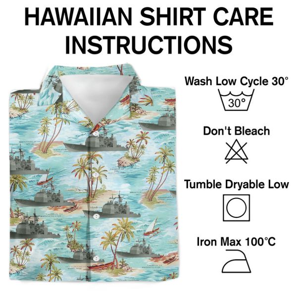 US Navy ship island Hawaiian Shirt - Image 3