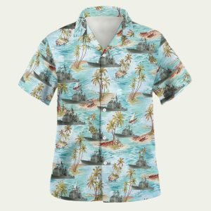 US Navy ship island Hawaiian Shirt