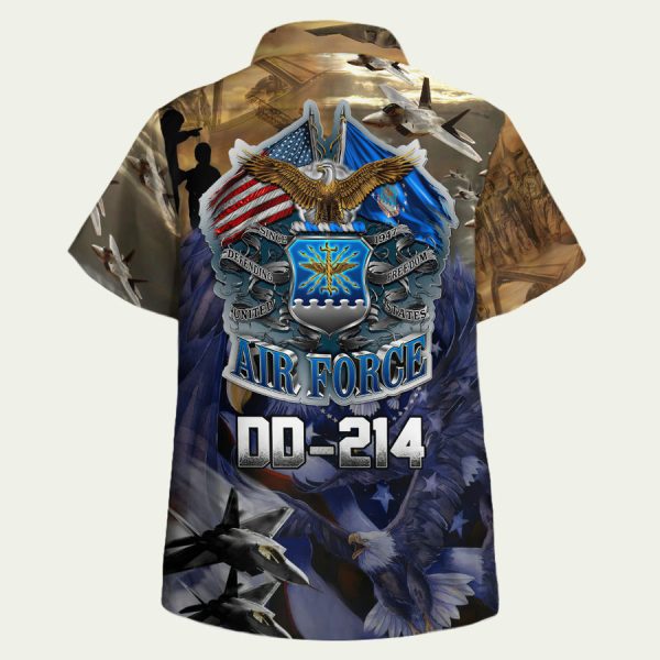 Air force dd214 veteran tropical Hawaiian Shirt - Image 2