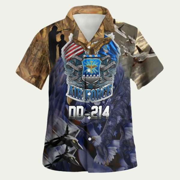 Air force dd214 veteran tropical Hawaiian Shirt