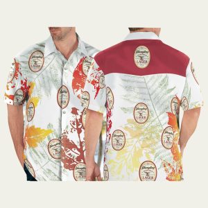 Yuengling Lager Beer Leaves Pattern Hawaiian Shirt