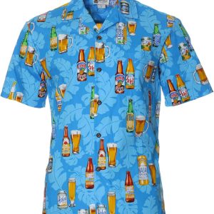 Men's Hawaiian Shirt - Aloha Beer Polyester Aloha Print Casual Shirt
