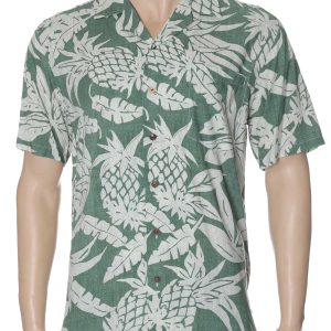Men's Hawaiian Shirt - Aloha Pineapple Polyester Aloha Print Casual Shirt