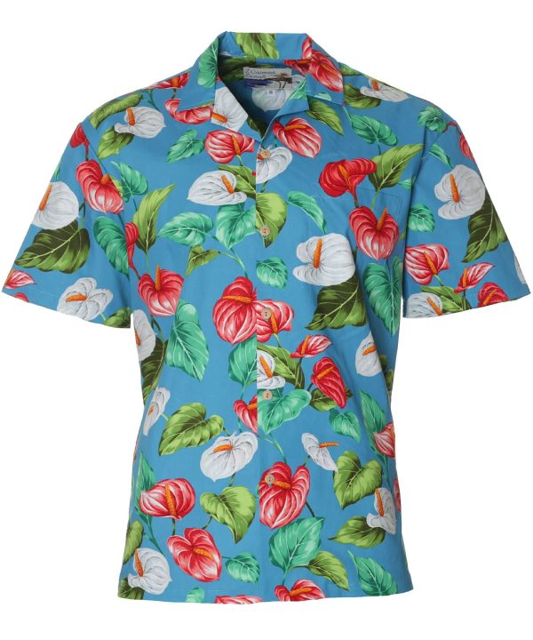 Men's Hawaiian Shirt - Paradise Polyester Aloha Print Casual Summer Shirt